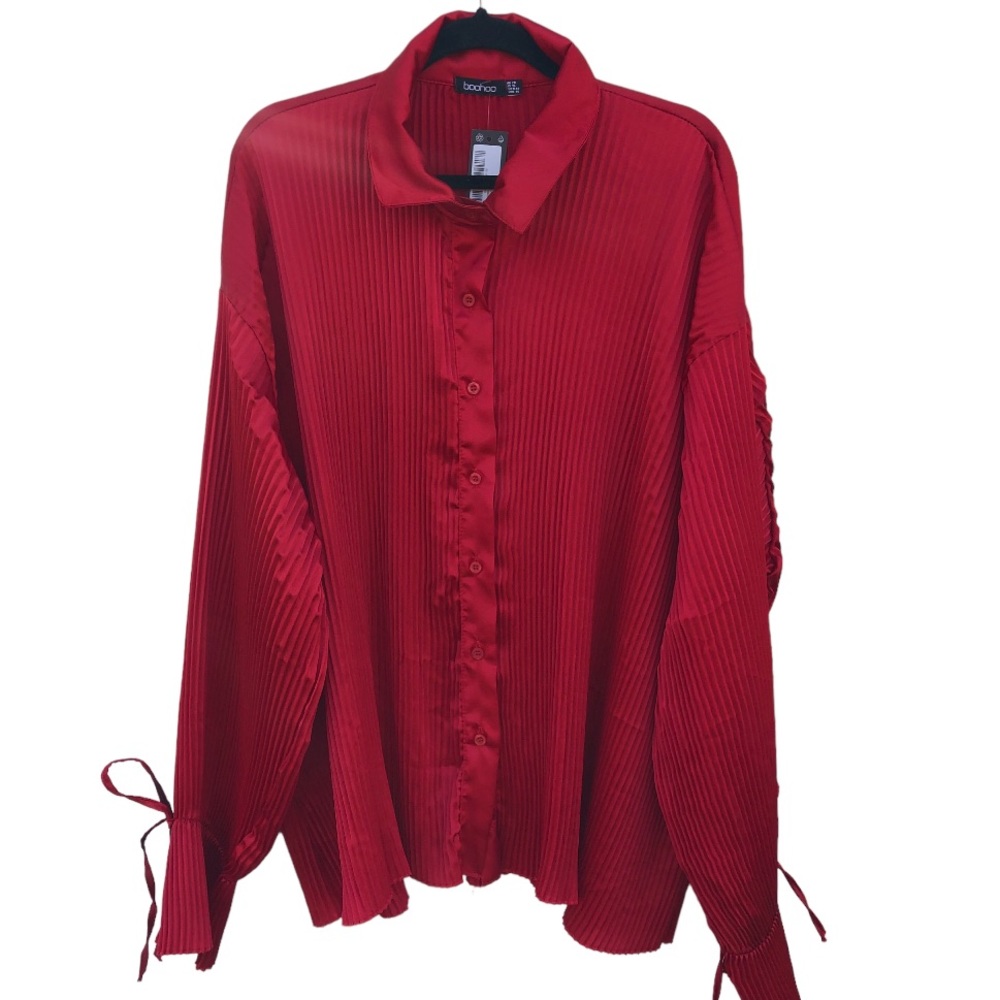 New crinkle cocktail party blouse 4X